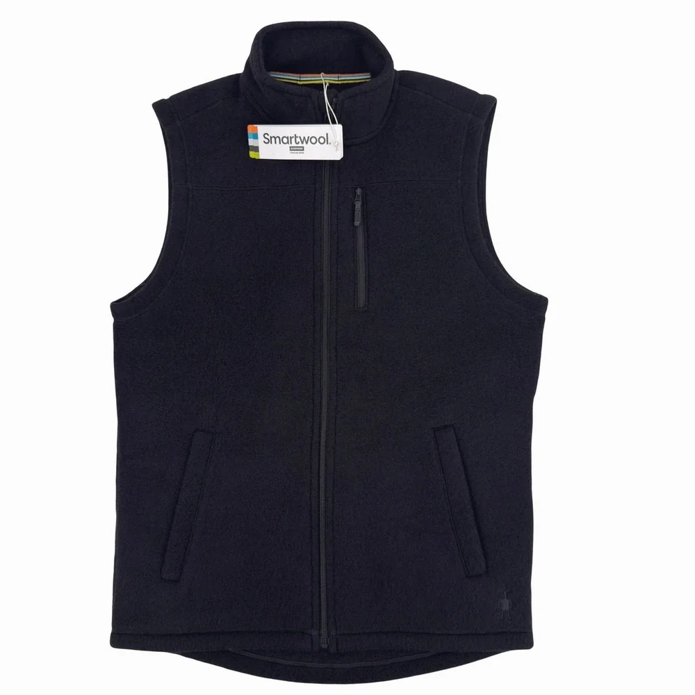 NWT Smartwool Hudson Trail Vest Mens Medium Black Fleece SW016518001-M Outdoors